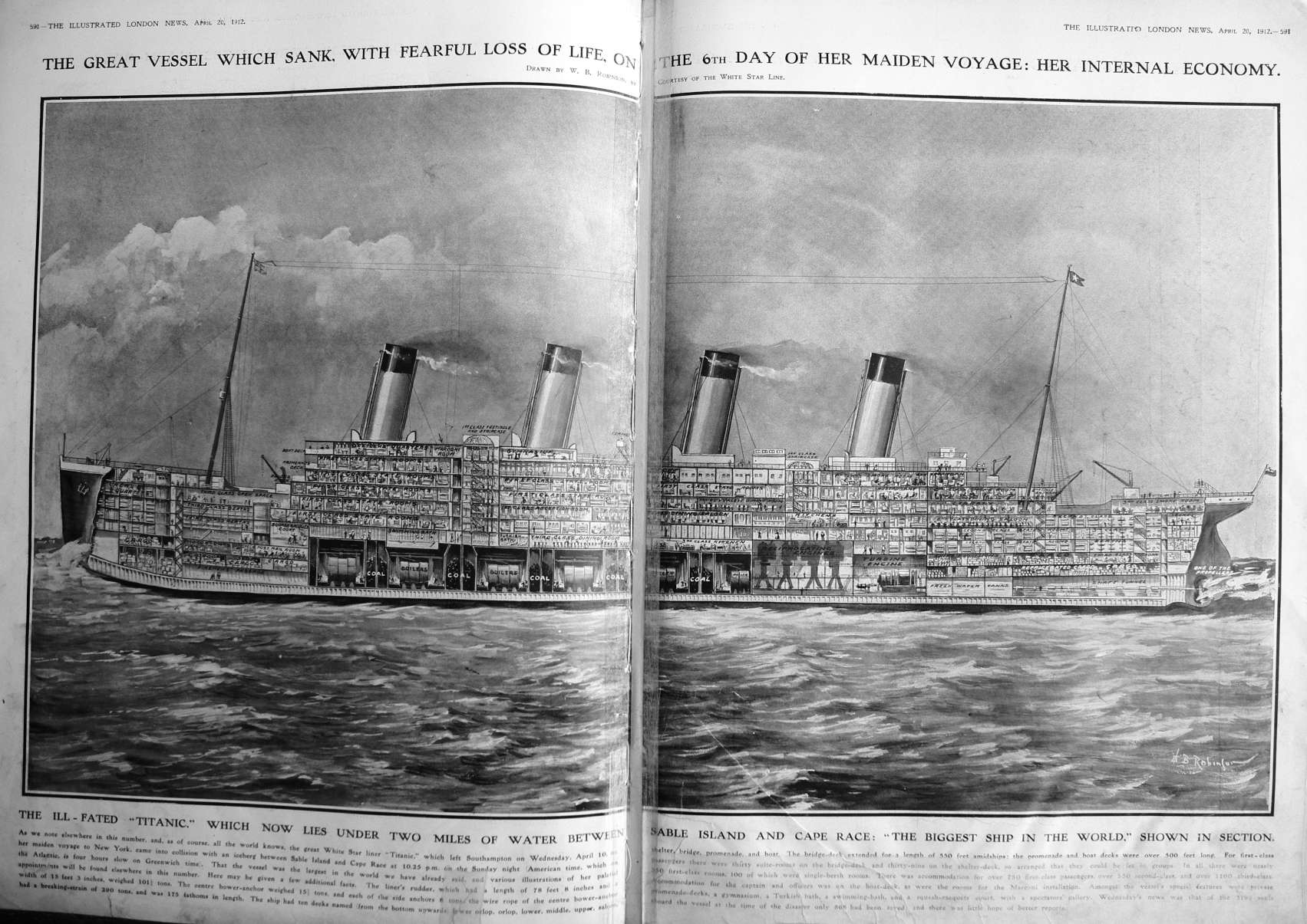 Titanic cutaway